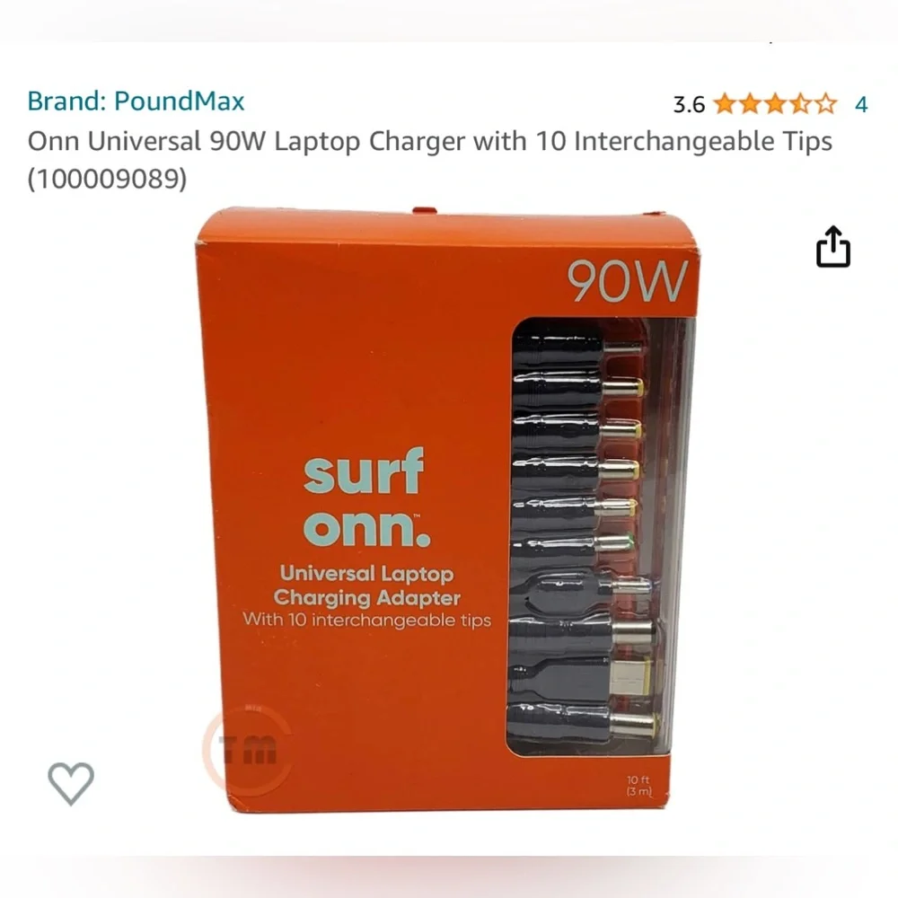 Universal laptop charging adapter with 10 interchangeable tips. See Pics